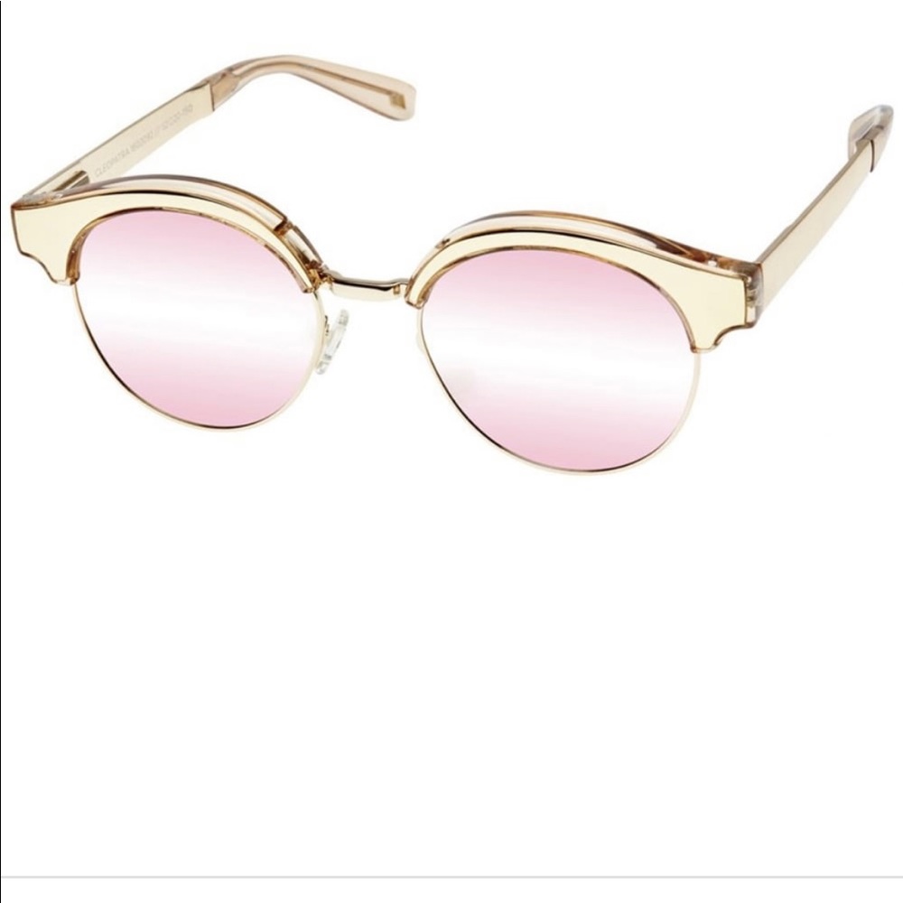 Le Specs Mirror Rose Gold Cleopatra Sunglasses